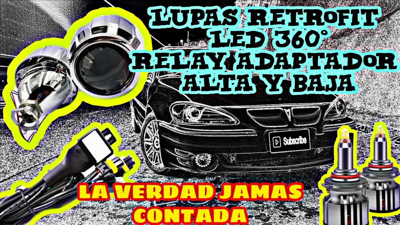 🤯💥COMO INSTALAR LUPAS RETROFIT CHINAS EN FAROS ✨CON LED 360° Y ADAPTADOR PARA LUCES ALTAS Y BAJAS ✴️