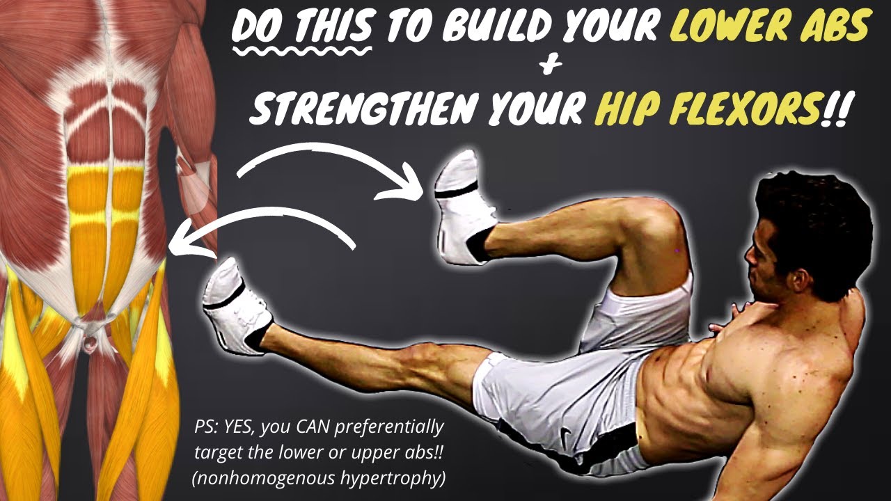 Тренировка нижнего пресса и сгибателей бедра с утяжелением + анатомия | V-CUT (кабели или эспандеры)