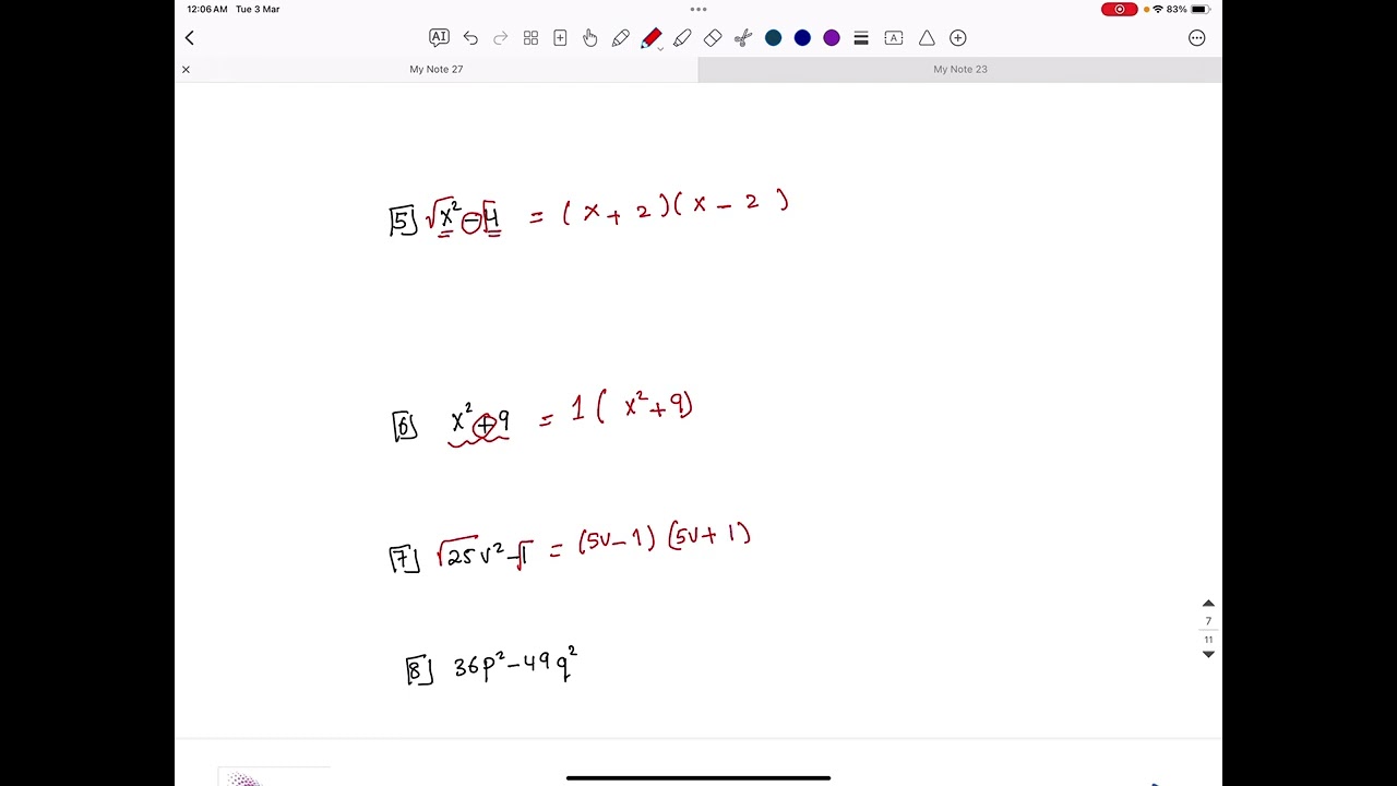 4.3: Factor Special Products