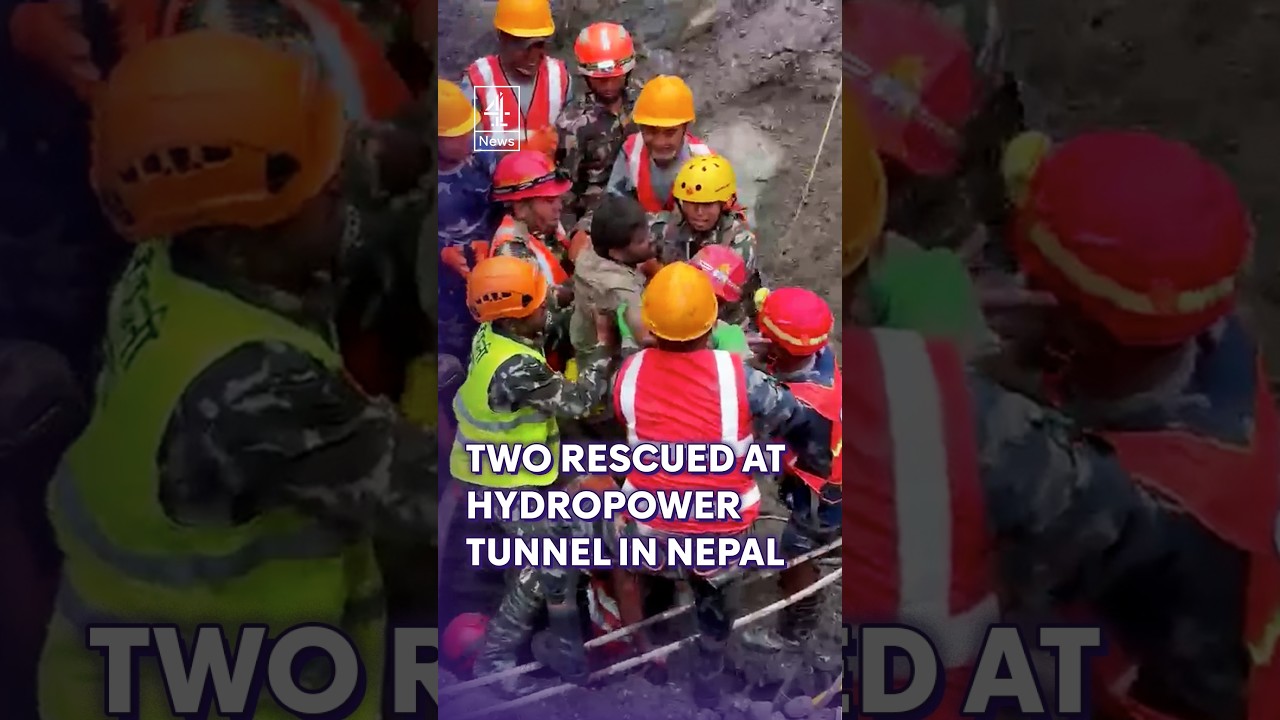 Men rescued from hydropower tunnel nine days after deadly flash floods in Nepal