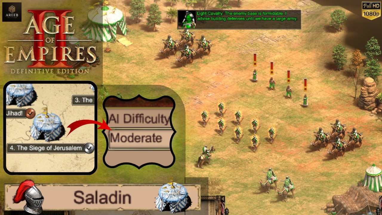 Age of Empires 2 – Saladin Mission 4: The Siege of Jerusalem | Moderate Walkthrough