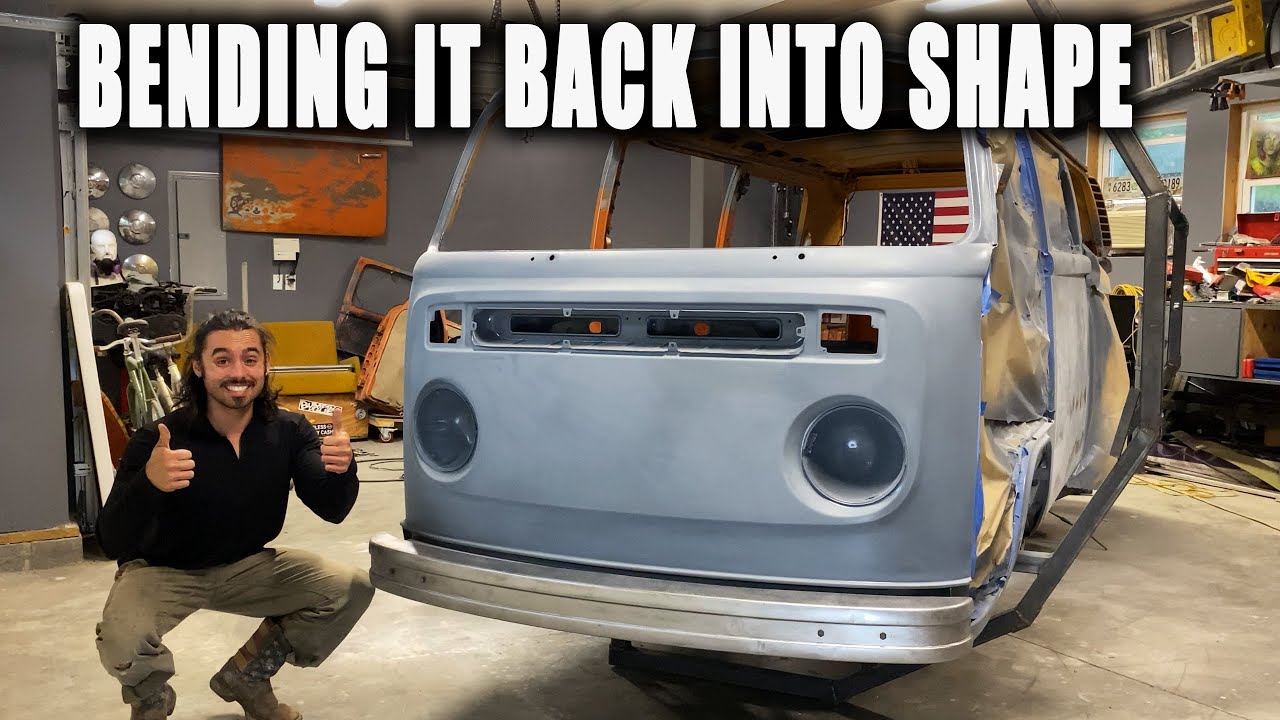 VW Bus Restoration Episode:50 | Front Bumper Repaired