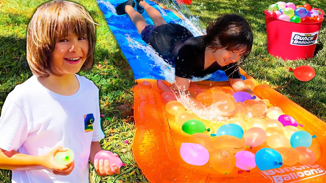 RETOS DIVERTIDOS con GLOBOS de AGUA Bunch O Balloons Tropical Party!!