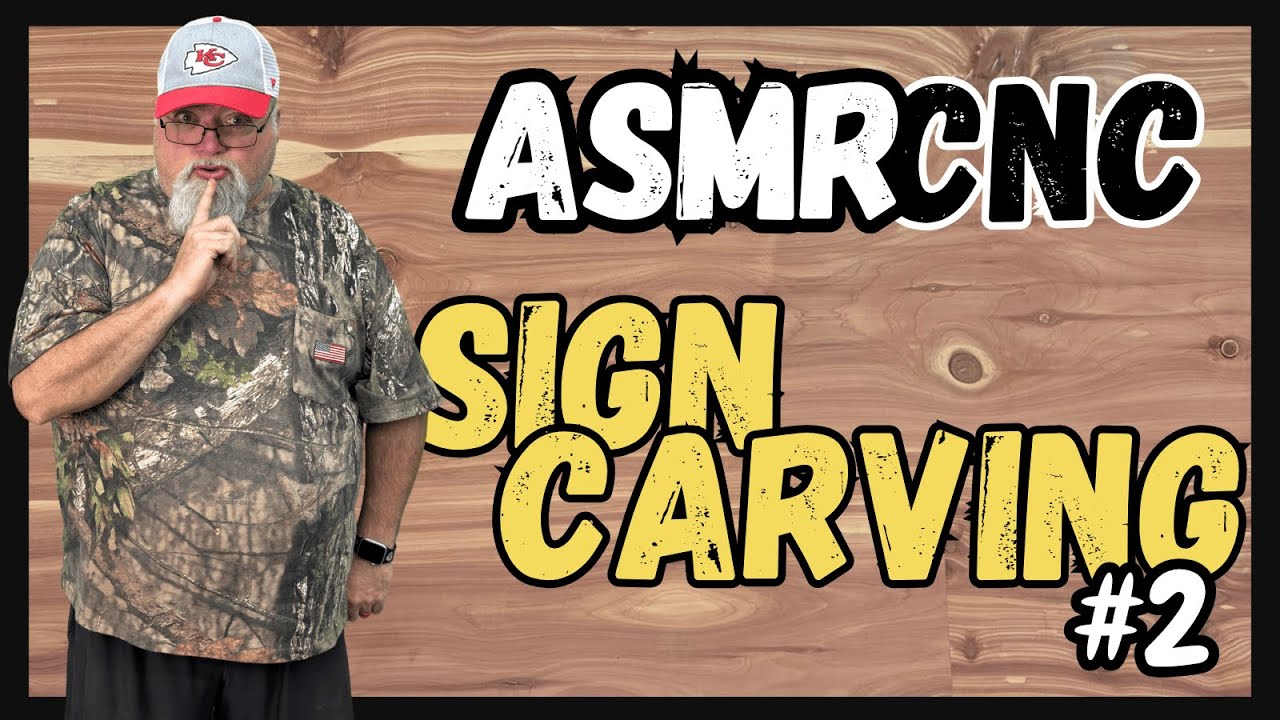 Enjoy Relaxing ASMR Sign Carving #2 - CNC Woodworking