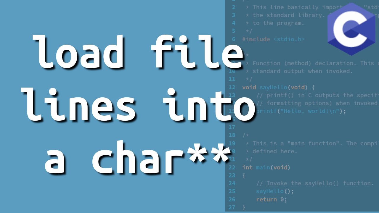 Load file lines into an array of strings { C Programming }