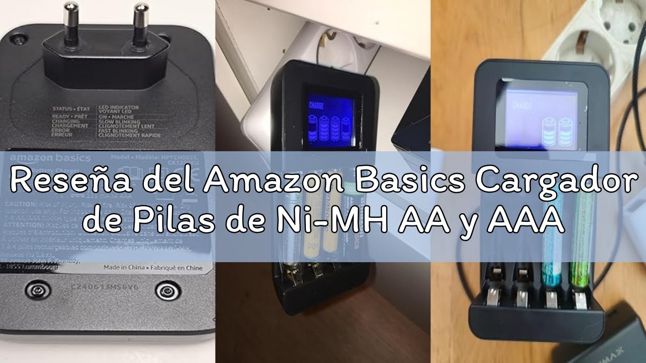 Reseña del Amazon Basics Cargador de Pilas de Ni-MH AA y AAA con Puerto USB, Negro