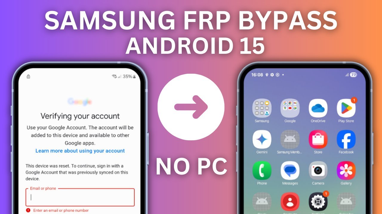 Samsung Android 15 FRP Bypass | Удаление Google-аккаунта без ПК | 2025