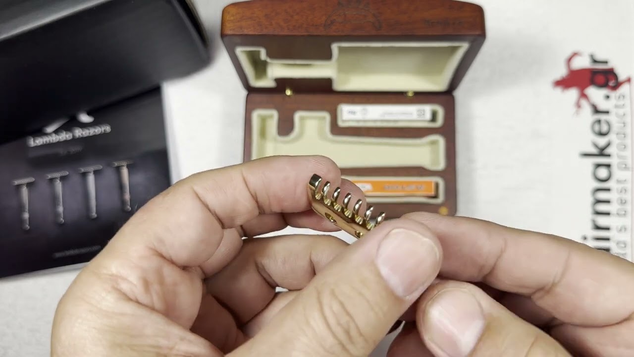 Lambda Ares v2 Safety Razor Gold |  HairMaker.Gr