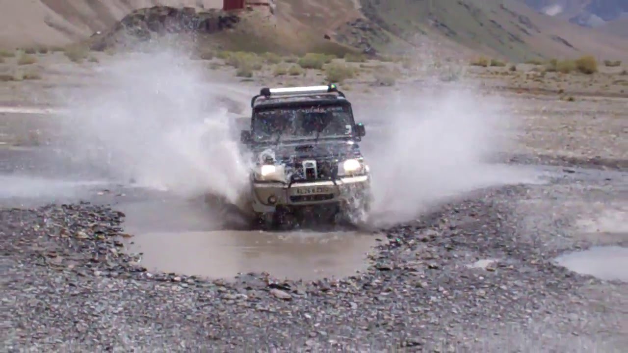 River Crossing in a Bolero in Zanskar Valley - Ladakh