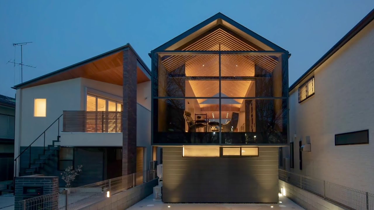 'GRACE' Small House in Tokyo by Apollo architects. Modern Japanese style residence with timber frame