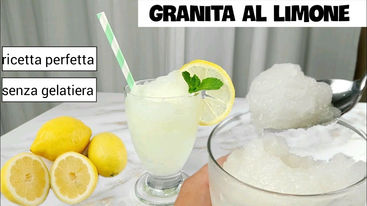 🍋La miglior ricetta mai provata!😋Granita al limone come in gelateria, fatta in casa senza gelatiera.