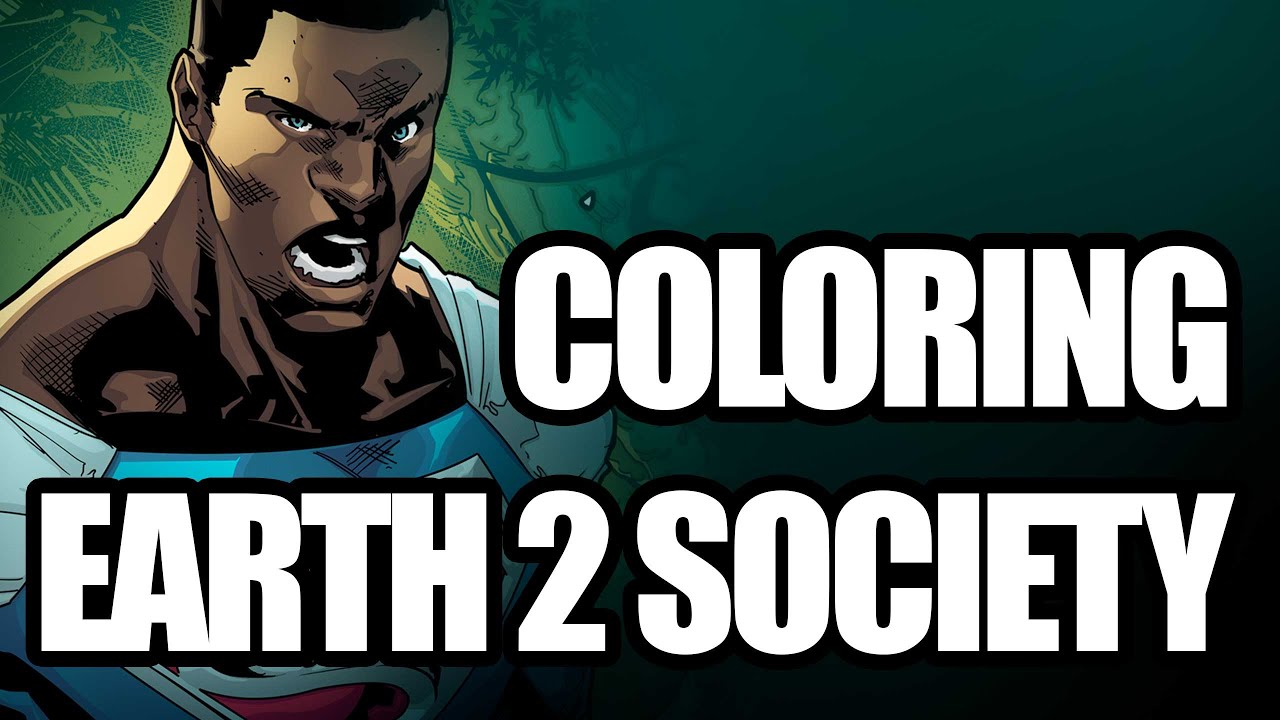 Coloring Earth 2 Society #4 - Alejandro Sánchez - 2k