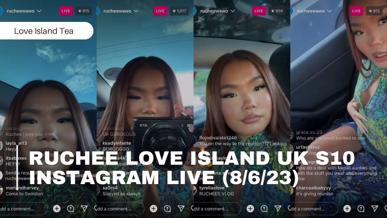 Прямой эфир Ruchee из Love Island UK S10 в Instagram (06/08/23)
