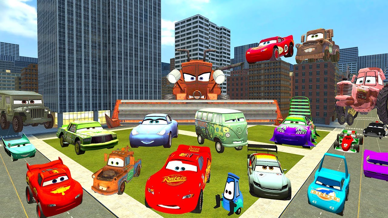 ALL CARS LIGHTNING MCQUEEN AND HIS FRIENDS BIG CITY Garry's Mod