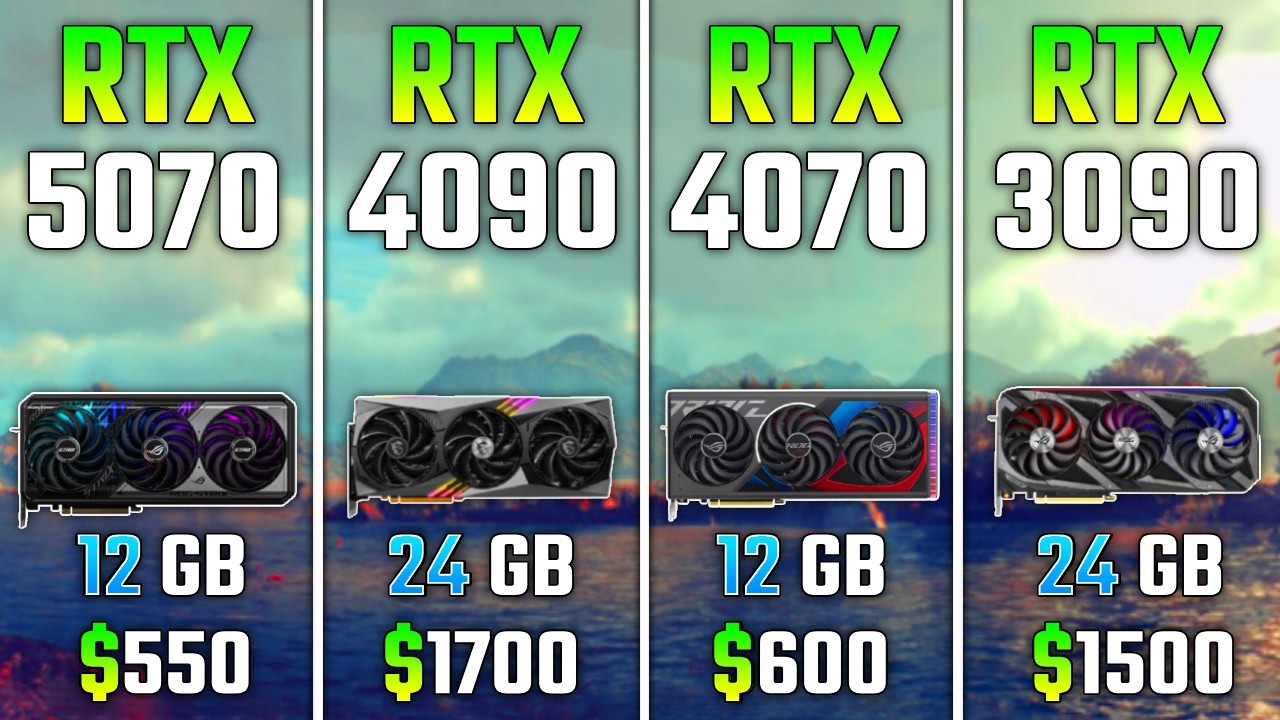 RTX 5070 vs RTX 4090 vs RTX 4070 vs RTX 3090 | Test in 7 Games