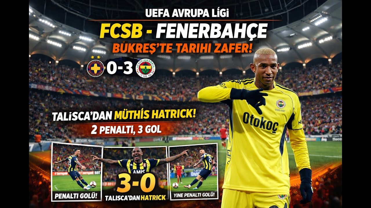FCSB 0-3 FENERBAHÇE | TALISCA HAT-TRICK! 🔥 | UEFA Europa League SIMULATION #fenerbahçe #fcsb #fc26