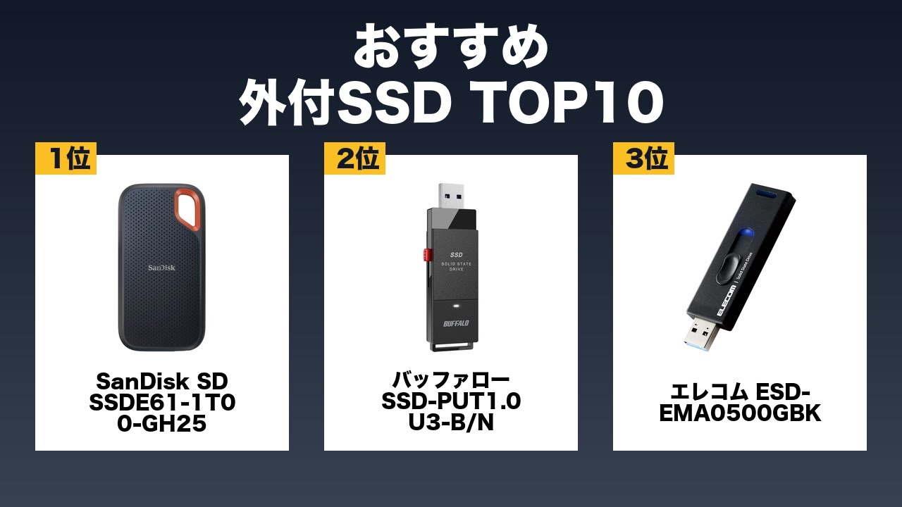 【最新版】外付SSD おすすめ10選