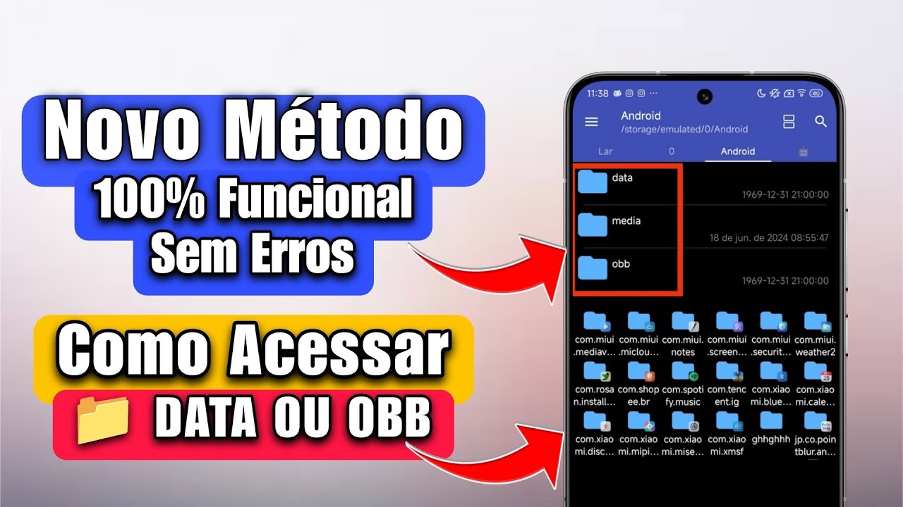 Como Acessar Pasta ANDROID / DATA / OBB - Sem Erros de Pasta Vazia e Sem Root