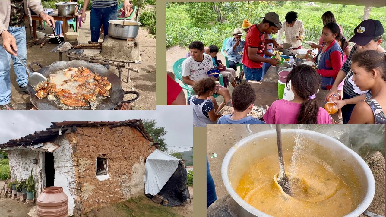 UM DELICIOSO ALMOÇO COM PEIXE, NA CASINHA DE BARRO DA BIA DO SANHARÓ