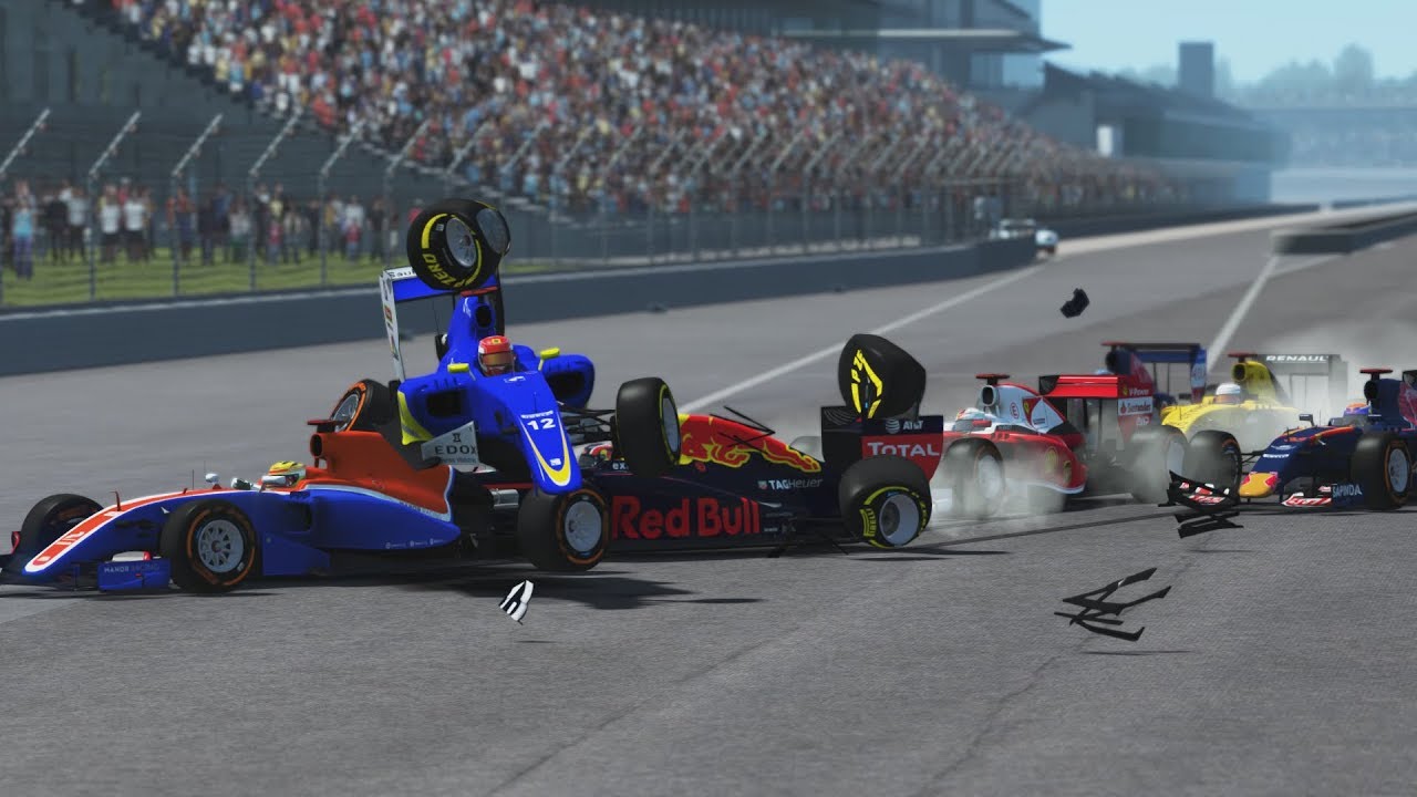 rFactor 2 FORMULA 1 Crashes #05 NO MUSIC (4K 60fps) 400% Damage Mod