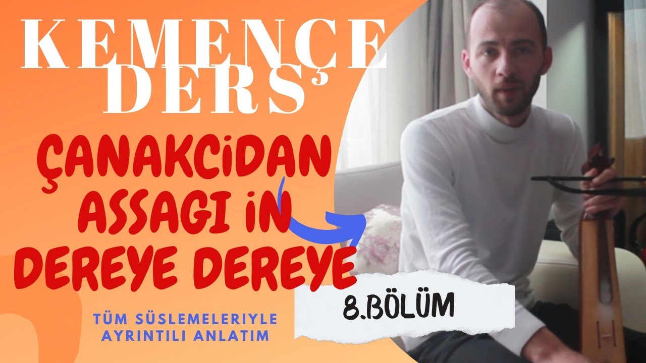 Kemençe Dersi  - Çanakçıdan Aşşagı (Süslemeli Süslemesiz Notalı) #katipşadi #kemence #kemençedersi