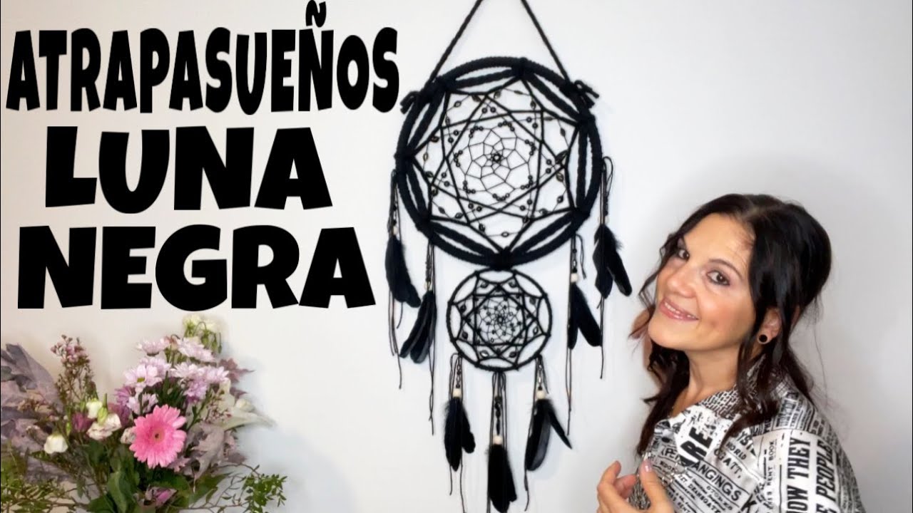 💫🌚LUNA NEGRA✨Atrapasueños Negro Cielo Estrellado🌟