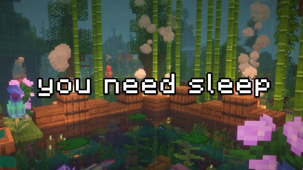 you should get some rest for tonight... (minecraft music & soft rain ambiance)