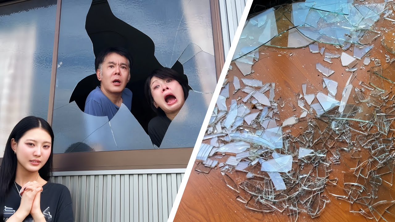 家の窓ガラスが全て割られました。父母兄と過酷な修復作業...破壊された