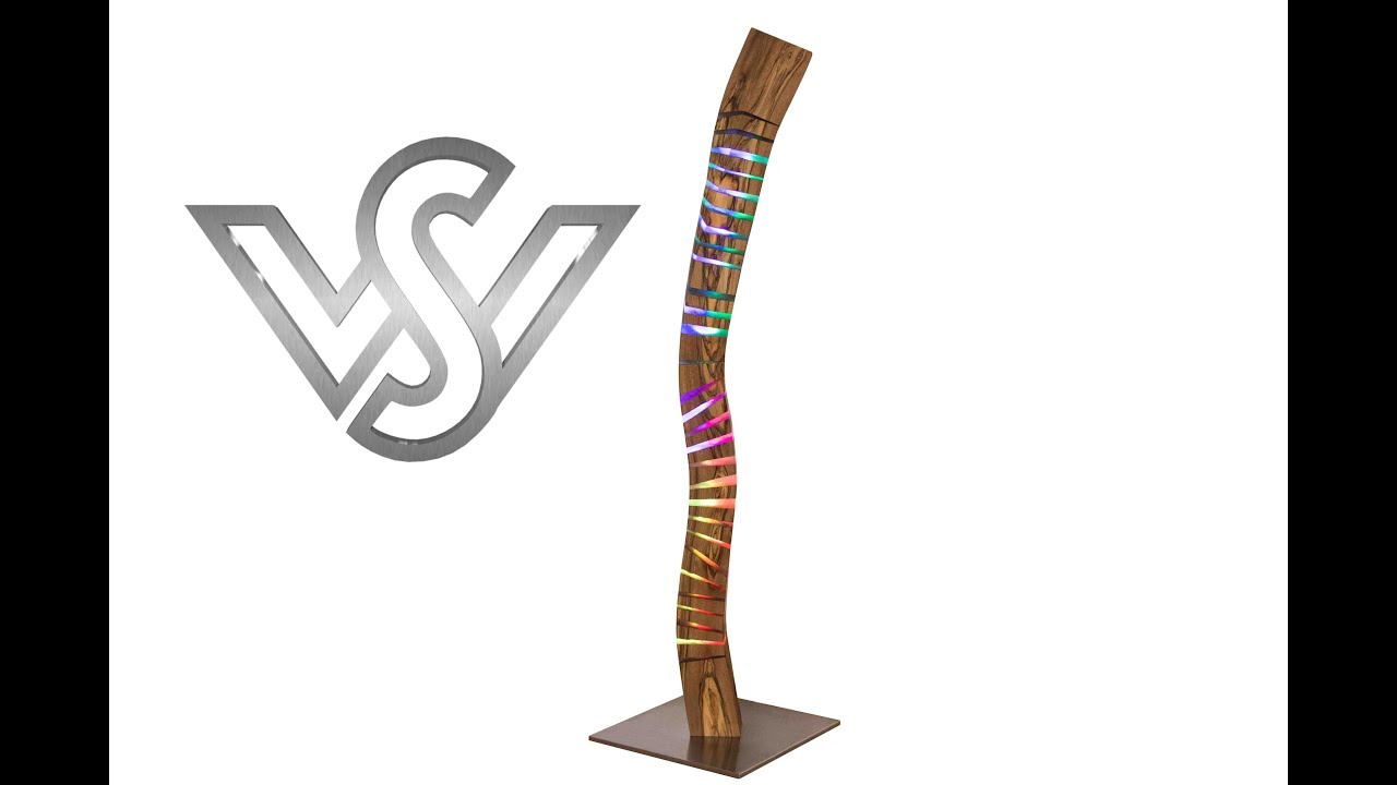 wie man eine moderne LED Stehleuchte baut  / how to building a modern LED floor lamp (challenge)
