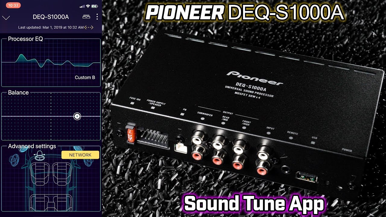 Pioneer DEQ-S1000A DSP и приложение Sound Tune