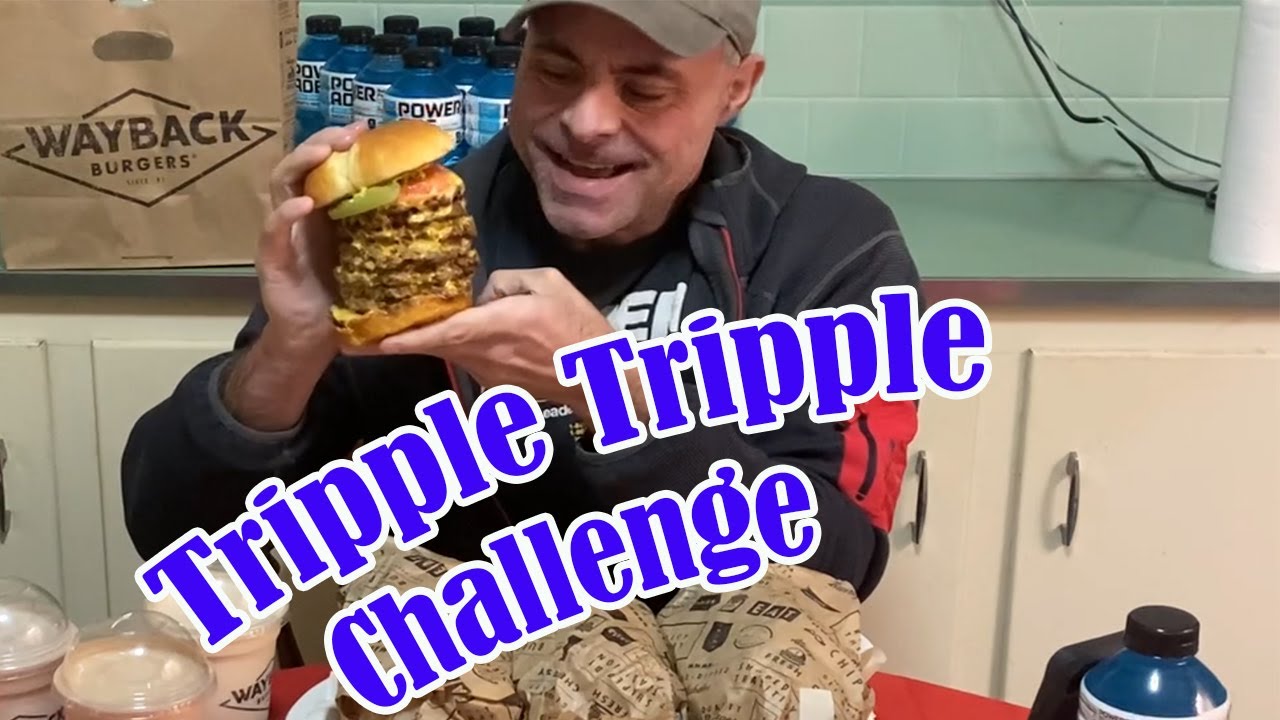 Wayback Burgers Quad Triple Triple Burger Challenge