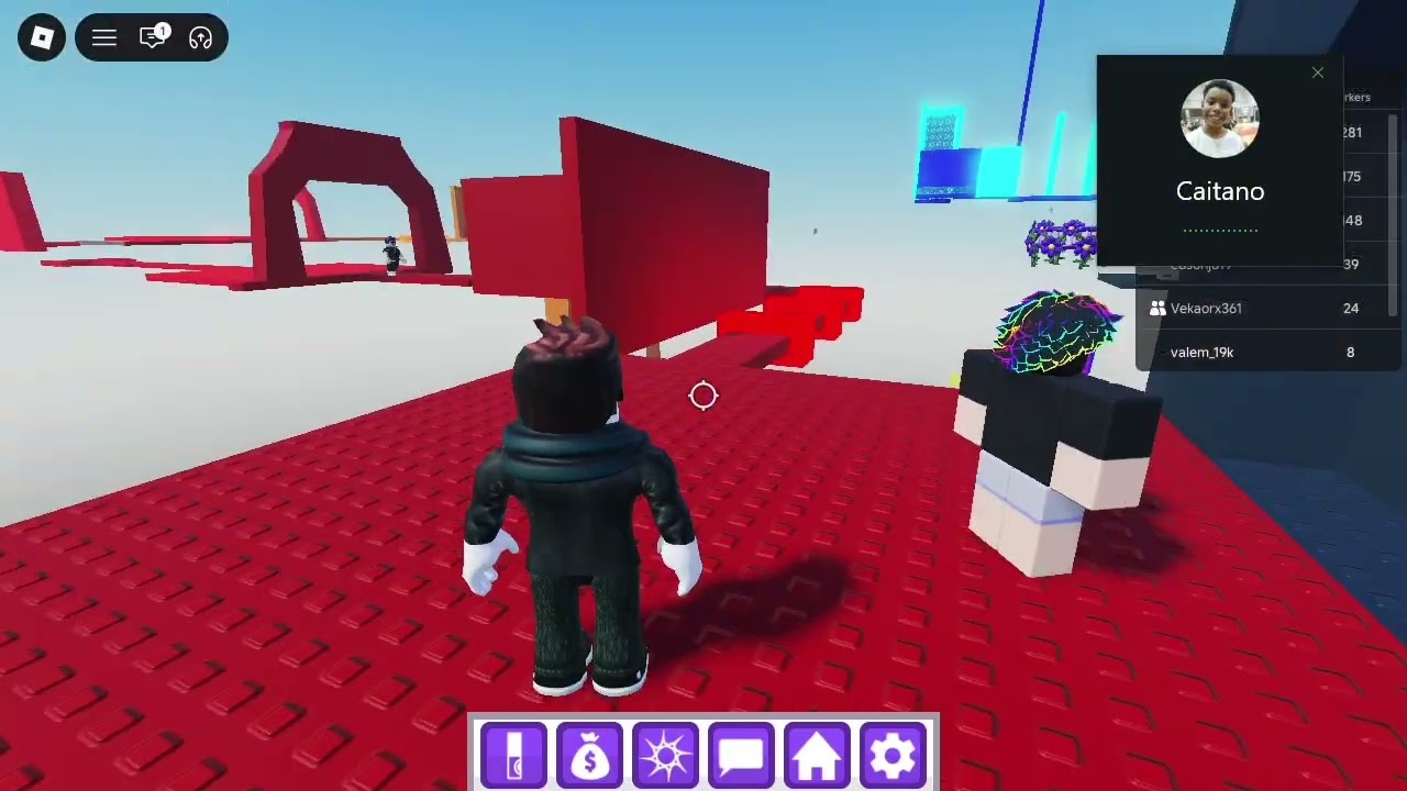 Fiz competição de parkour o Roblox 