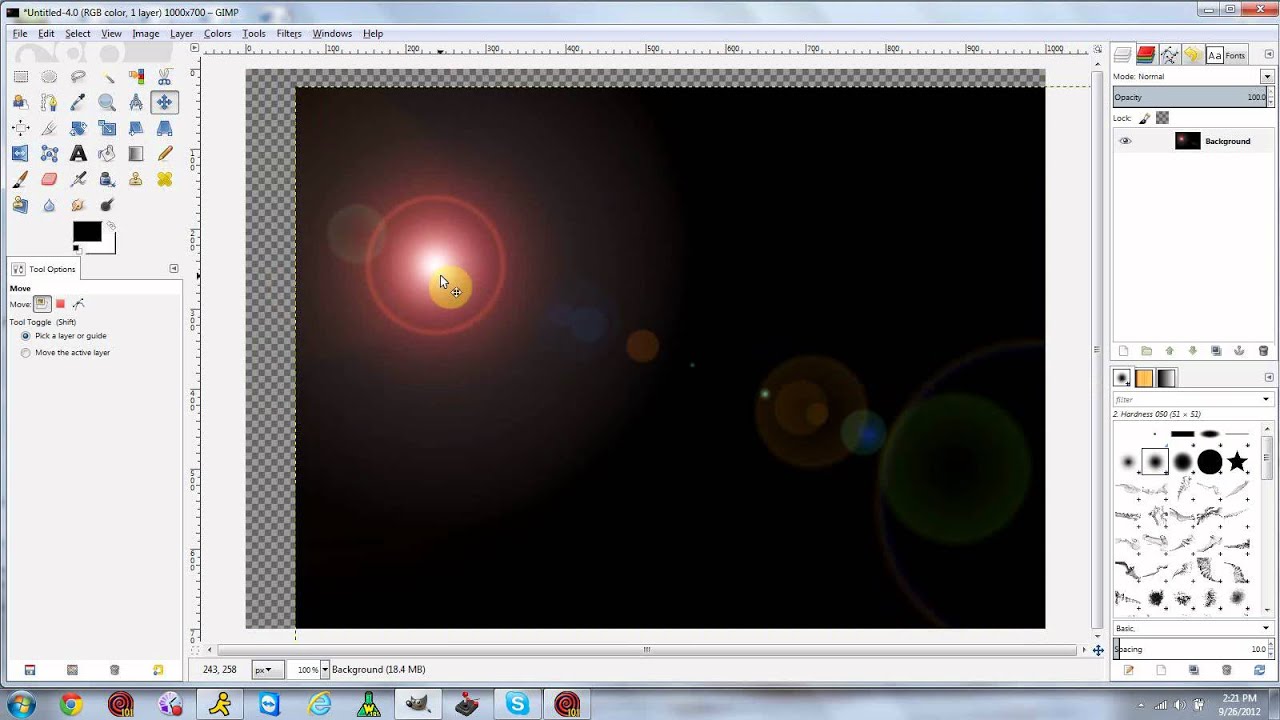 How To: Use The Light And Shadow Filter In Gimp (Flares, Lighting, 3D Effects)