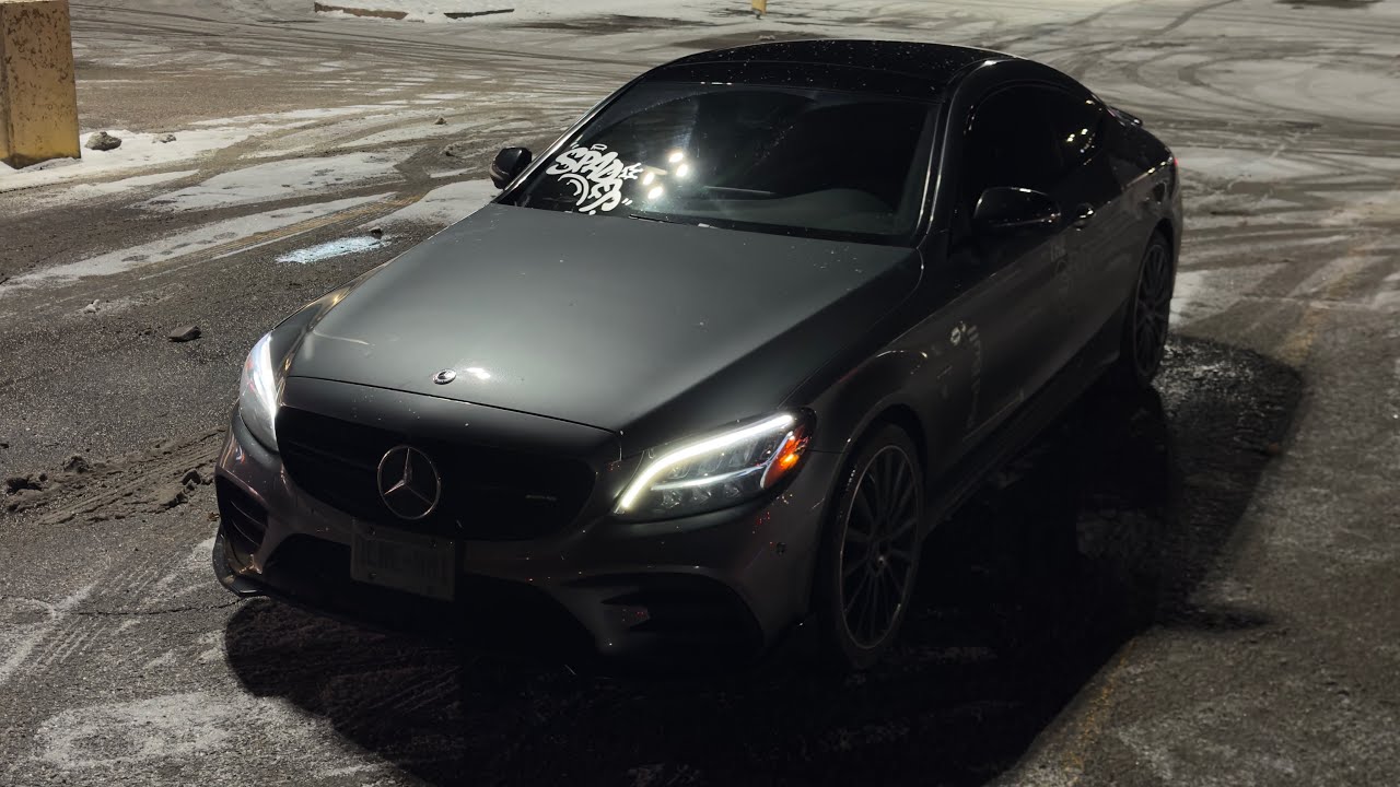 Snowy Night Drive POV | C43 AMG | No Talking/Commentary