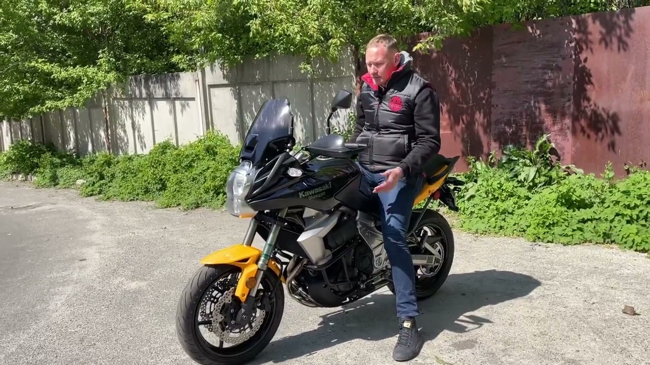 Осмотр мотоцикла Kawasaki Versys 650 с пробегом 24000 миль