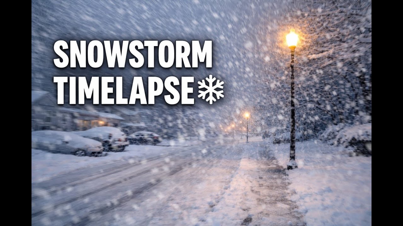 Snowstorm Hyperlapse ❄️ | Winter Storm Build-Up in New Jersey (Relaxing Timelapse)