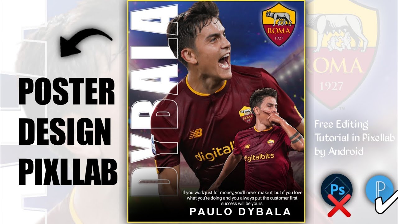 How To Create Professional Sports Poster Design | Pixellab Tutorial | Football Poster Design