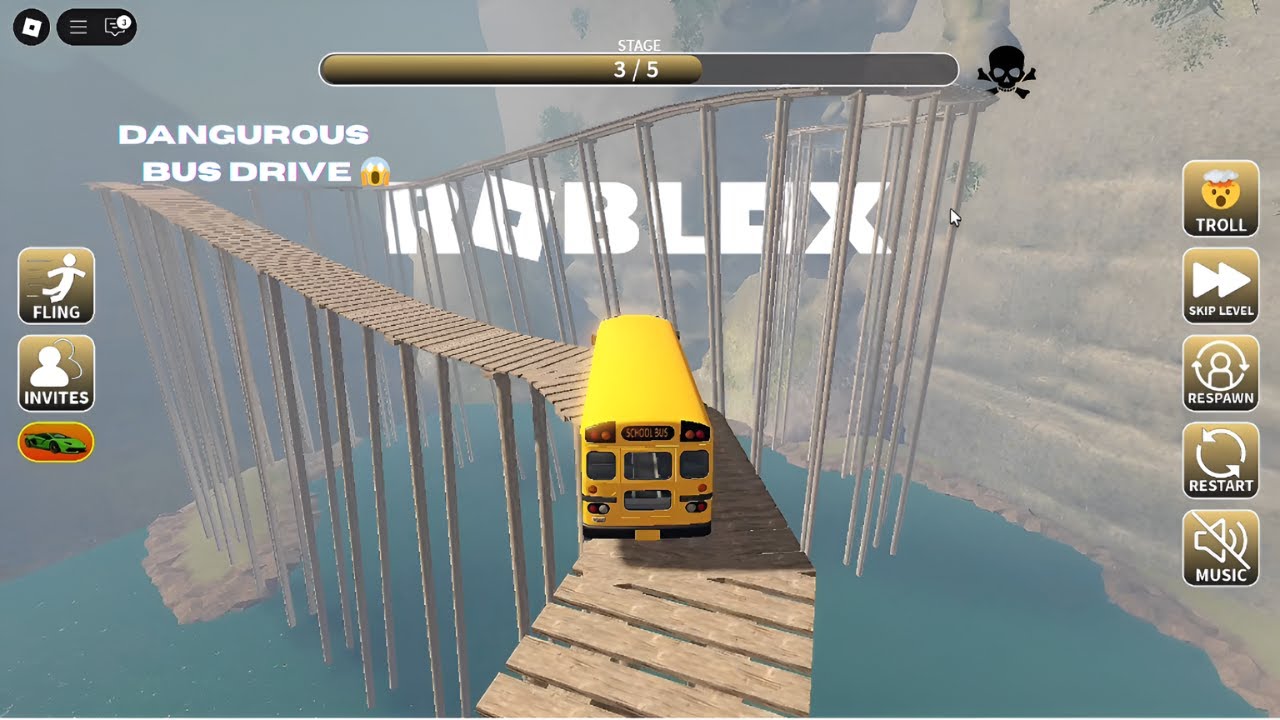 Roblox &ndash; Dangerous Bus Driving Challenge! 🚌💥 (Epic Fails & Crazy Roads)