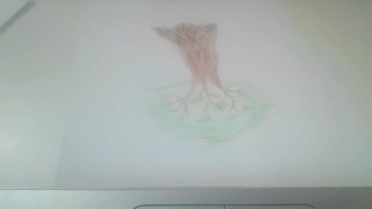 How to draw a luscious tree using only crayons!!!*super realistic*📘🖍🖍🖍😁