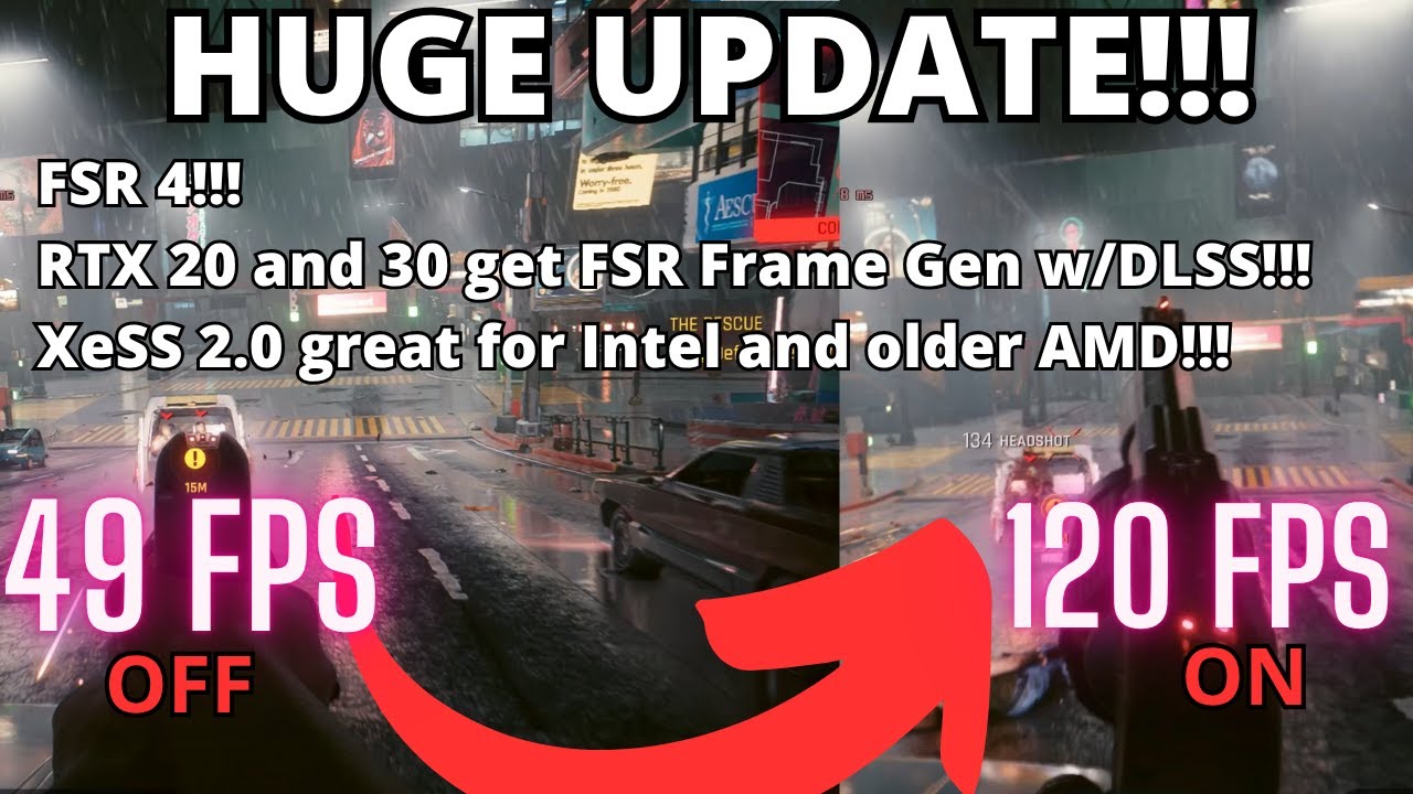 Cyberpunk patch 2.3 Tested FSR 4, XeSS 2.0, Frame Gen on RTX 20 and 30 series with DLSS, and more!!!