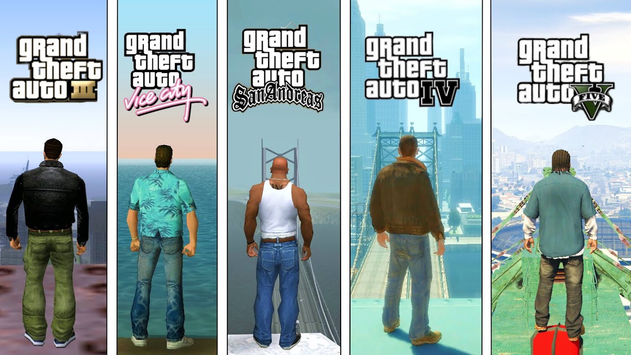 Jumping from the HIGHEST BRIDGE in GTA Games (2001 - 2025)