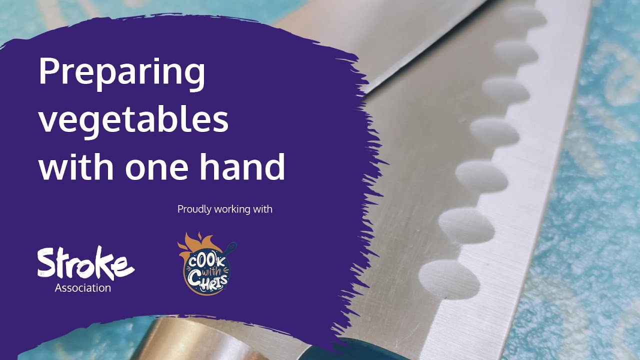 Preparing vegetables with one hand
