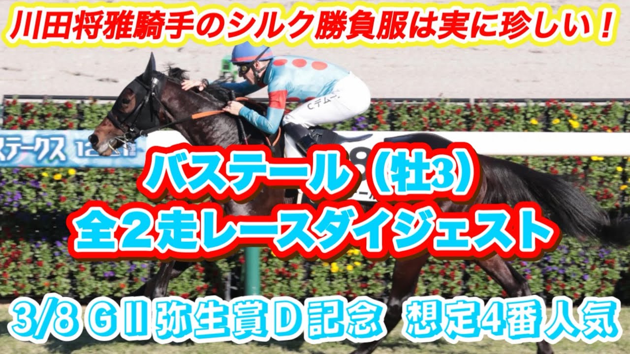 【バステール】GⅡ弥生賞ディープ記念想定4番人気！出走全て上がり最速の末脚持ち主！全2走レースダイジェスト