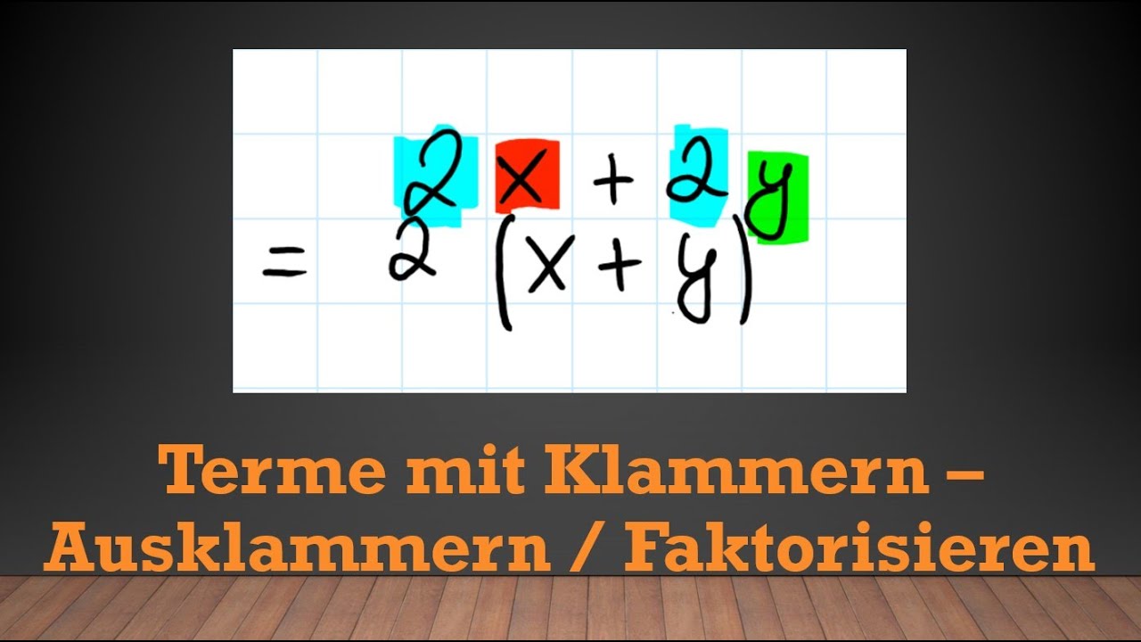 Terme mit Klammern - Ausklammern / Faktorisieren | Mathe einfach erklärt!