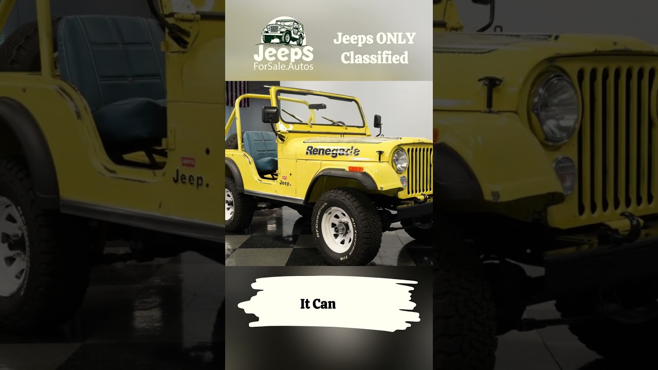 🚙 RARE 1978 Jeep CJ5 Renegade Levi Edition &ndash; Only 231 MILES! 😱🔥 #Shorts