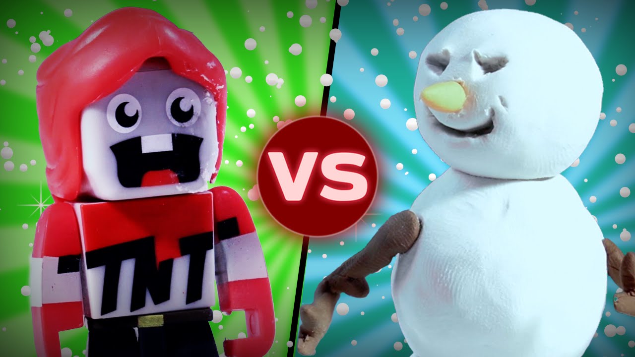 EXPLODINGTNT VS SNOWMAN - Stop Motion Animation