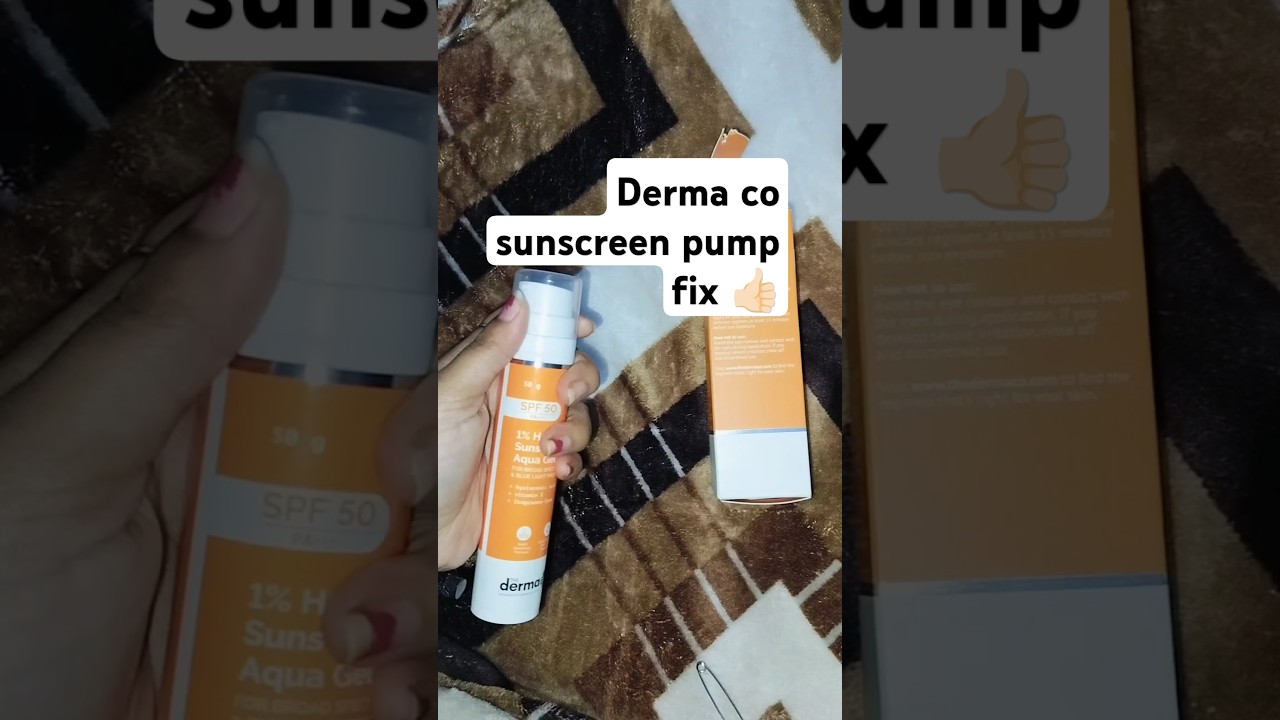 Derma co sunscreen pump not working is fixed here 👍🏻