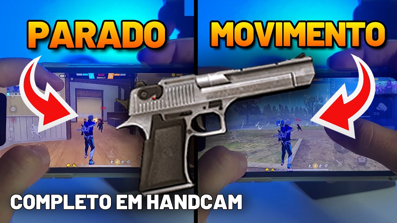 O TRUQUE P/ DAR CAPA COM O INIMIGO PARADO E EM MOVIMENTO DE DESERT NO FREE FIRE MOBILE!!