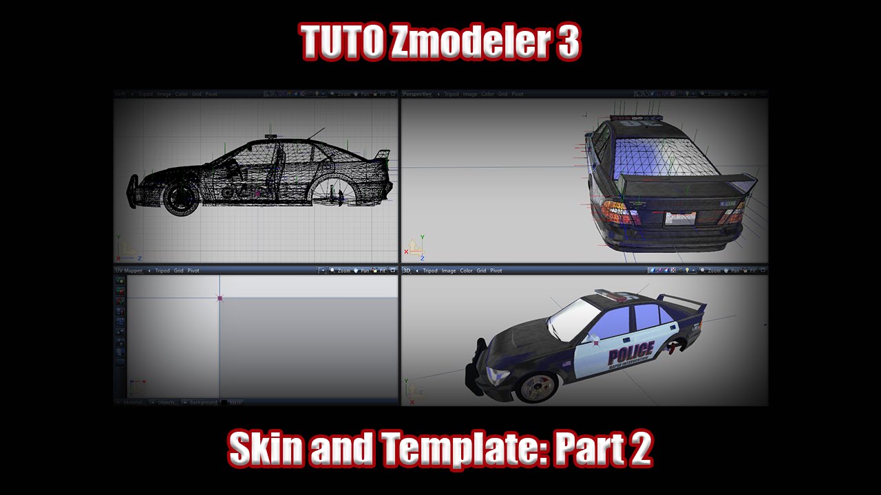 [Tuto] Zmodeler 3 How to create template and Skin for GTA V Part 2