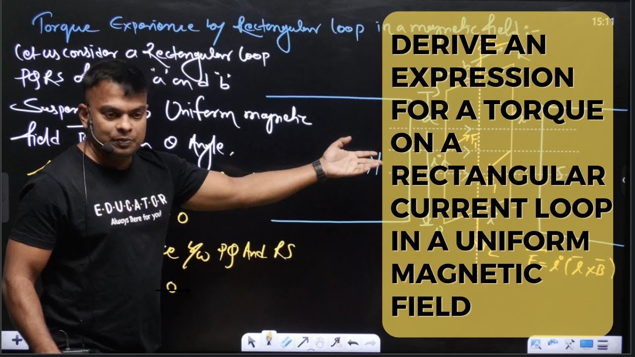 L 28 derive an expression for a torque on a rectangular current loop in a uniform magnetic field